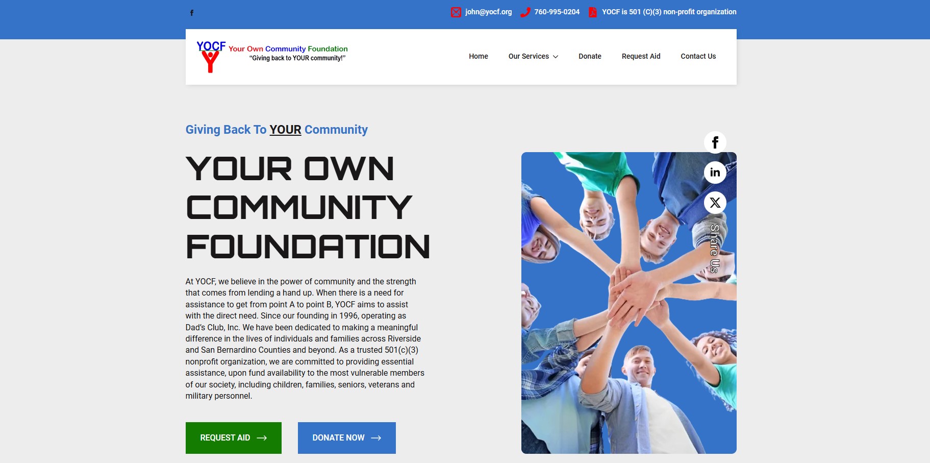 your own community foundation website